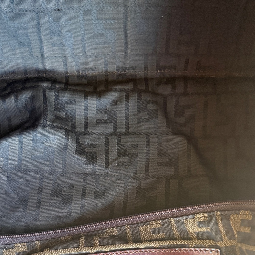 MINOR REHAB - Fendi Zucca Black and Brown Duffel Bag. Vintage - Picture 10 of 10